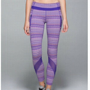 Lululemon Inspire Tight II (Mesh) Space Dye Twist Iris Flower Pink Shell / Iris